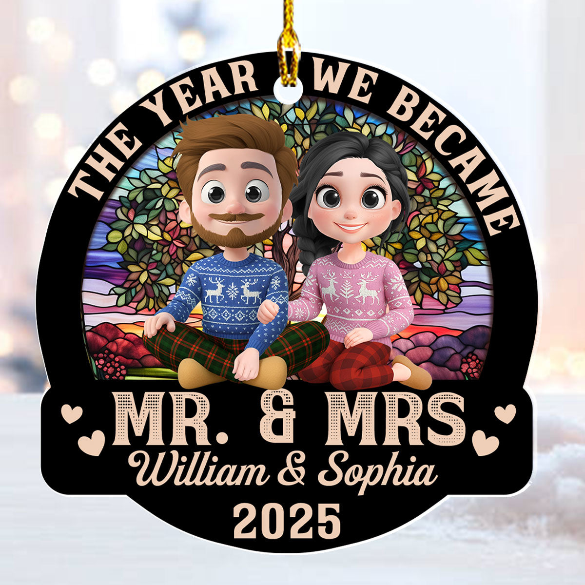 Forever Love Couple - Personalized Custom Acrylic Ornament