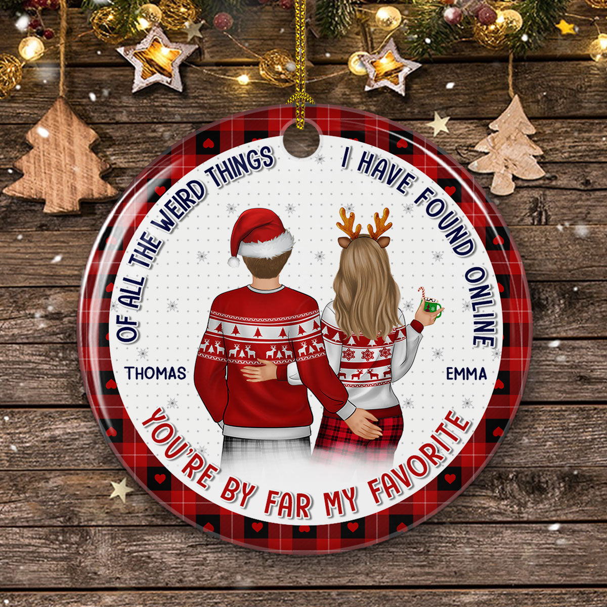 You Are By Far My Favorite Husband - Personalized Custom Ceramic Ornament