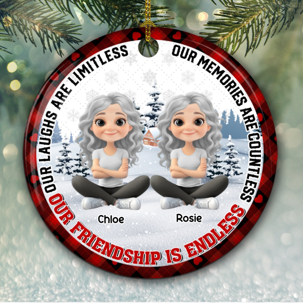 Our Friendship Is Endless Ver New - Personalized Custom Ceramic Ornament