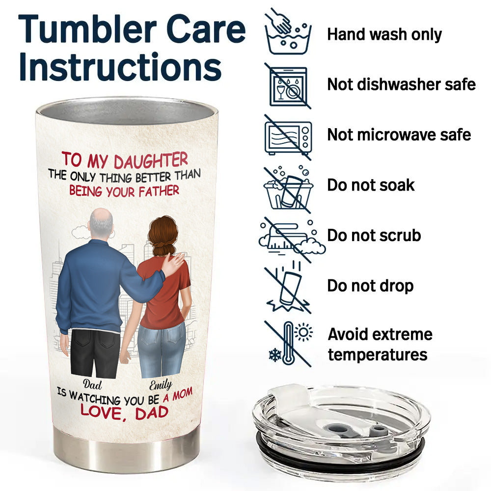 We Are Proud Of You Daughter - Personalized Custom Tumbler