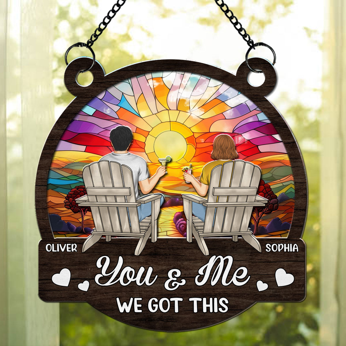 You Are My Rainbow - Personalized Custom Suncatcher