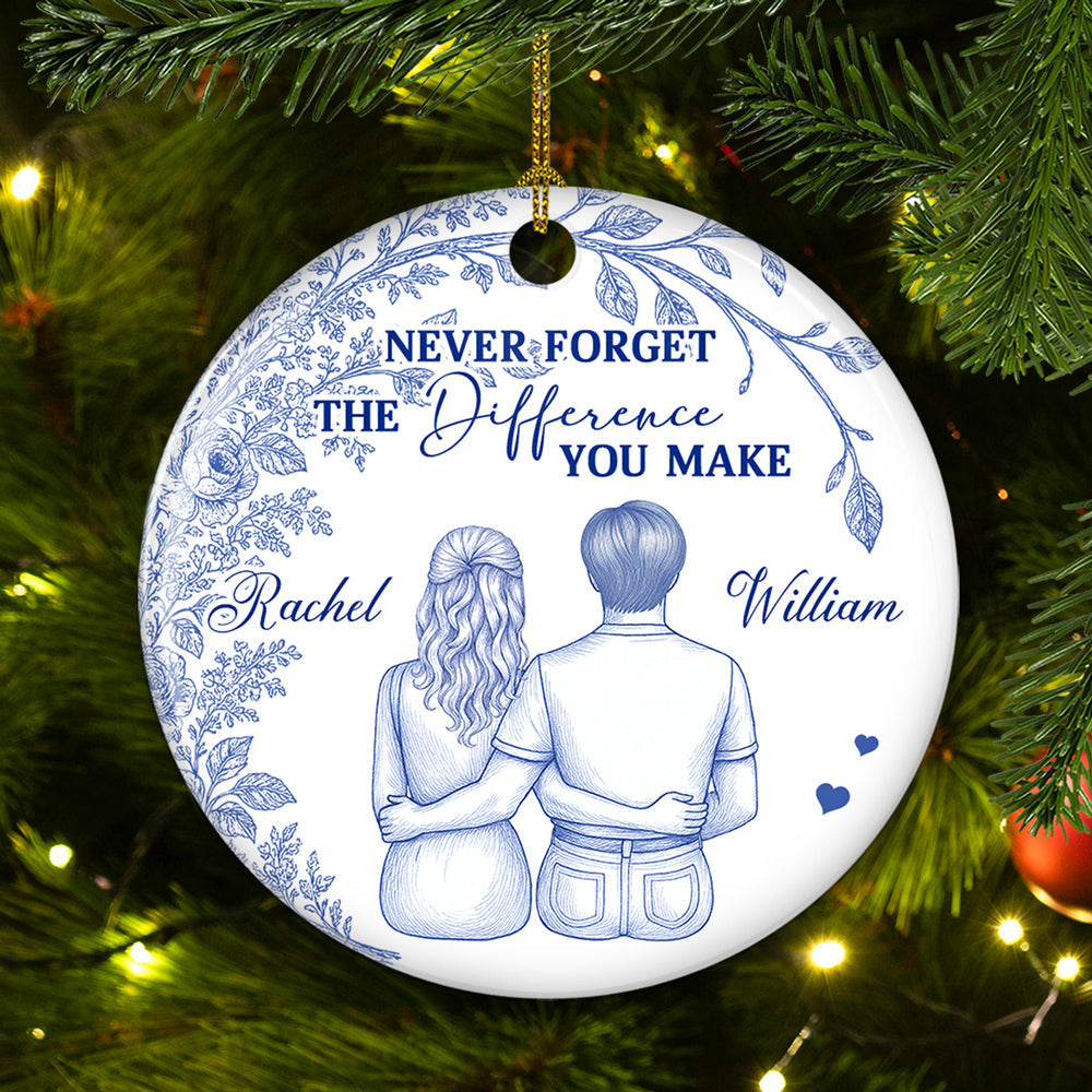 The Difference You Make - Personalized Custom Ceramic Ornament