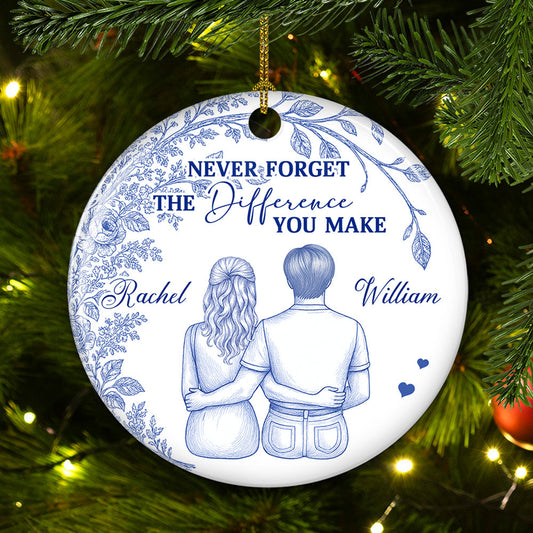The Difference You Make - Personalized Custom Ceramic Ornament