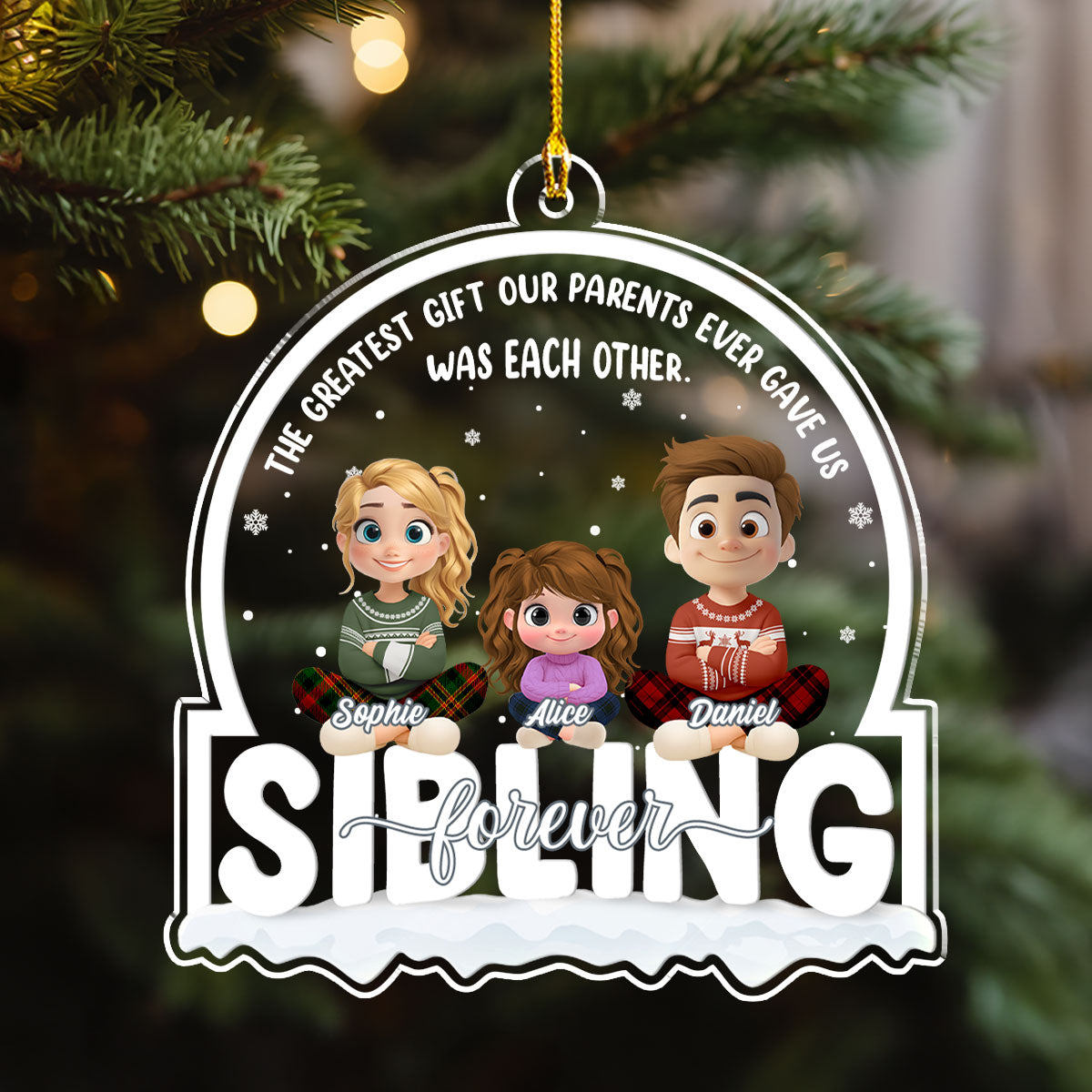 The Love of Family - Personalized Custom Acrylic Ornament