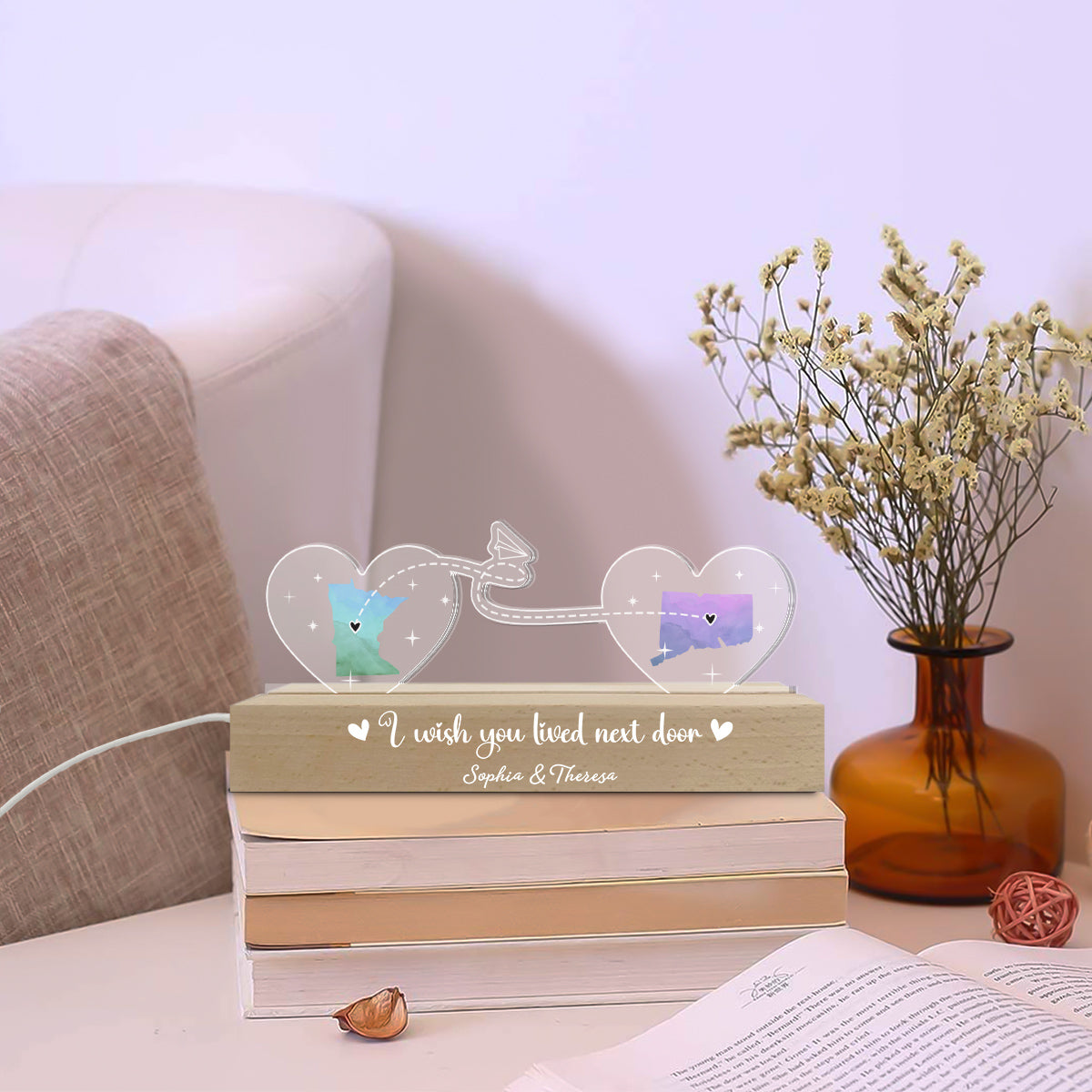 True Friendship Is A Precious Gift - Personalized Custom Acrylic Letters 3D LED Night Light