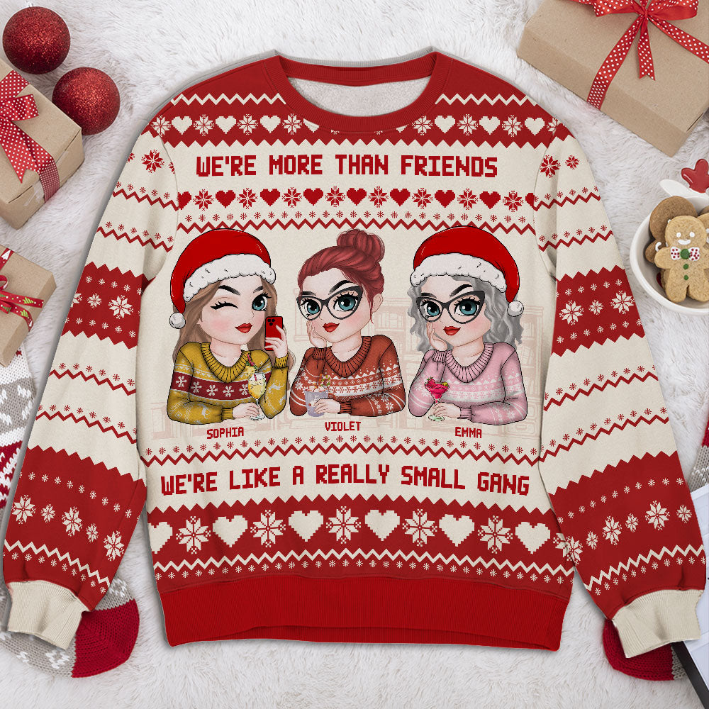 Besties Are Like A Small Gang - Personalized Custom All-over-print Sweatshirt