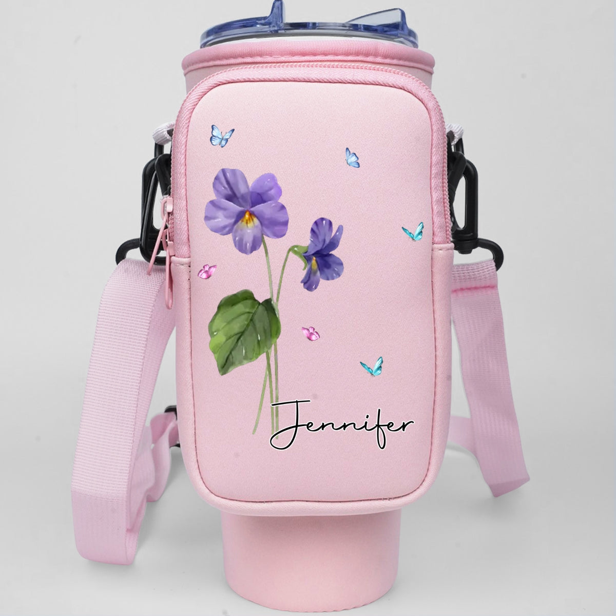 You Are The Most Beautiful Flower - Personalized Custom 40oz Water Bottle Carrier Bag