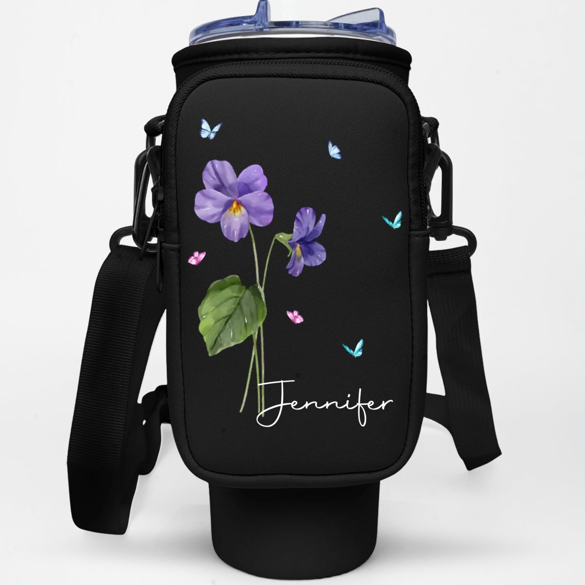 You Are The Most Beautiful Flower - Personalized Custom 40oz Water Bottle Carrier Bag