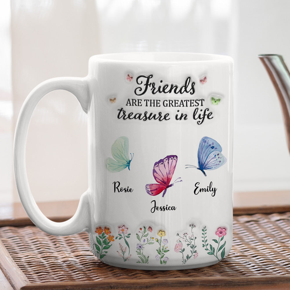 Friends Are Blessings Forever True - Personalized Custom 3D Inflated Effect Mug