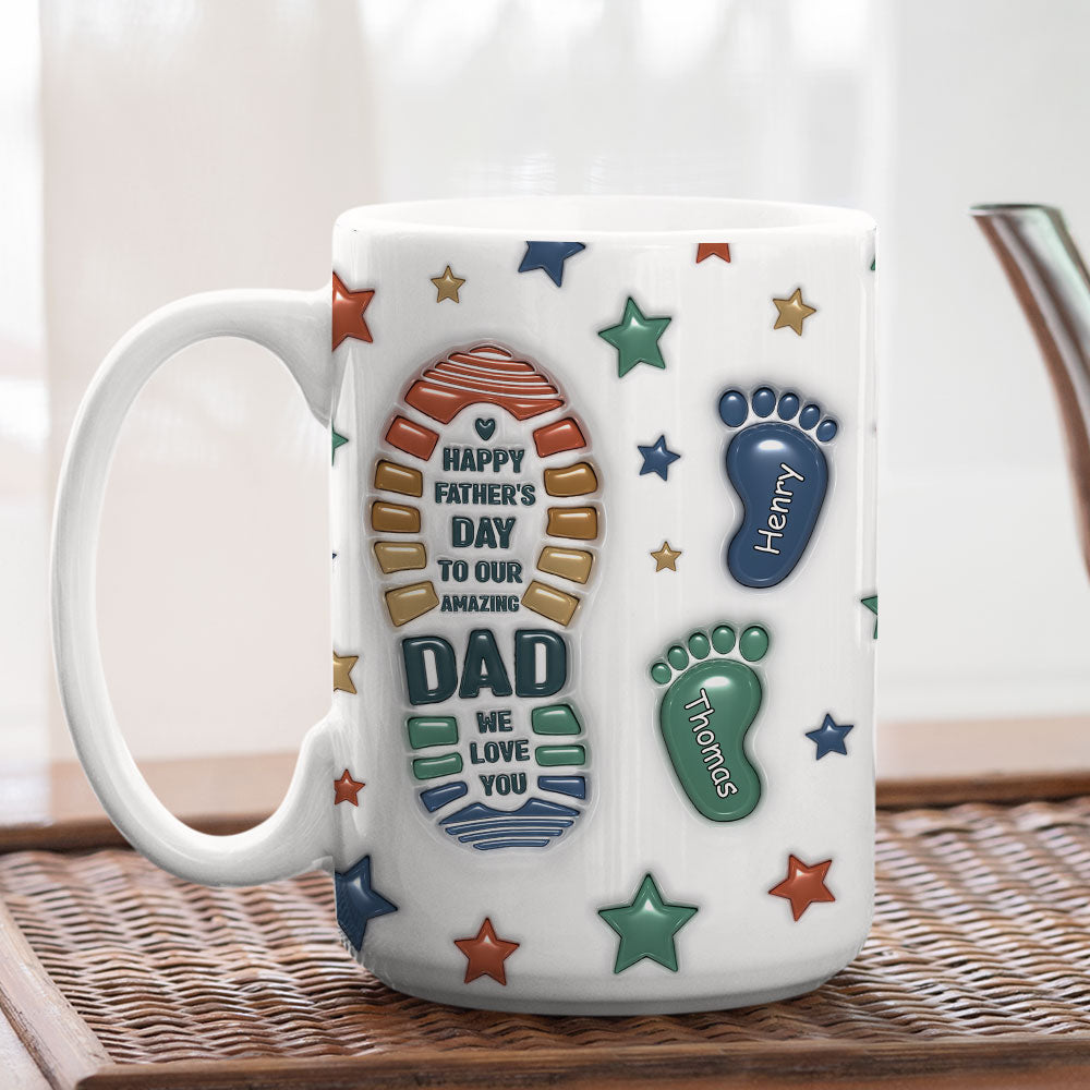 Dad We Love You - Personalized Custom 3D Inflated Effect Mug