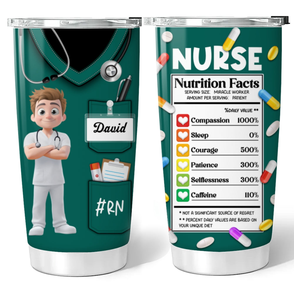 Nurse Nutrition Facts - Personalized Custom Tumbler