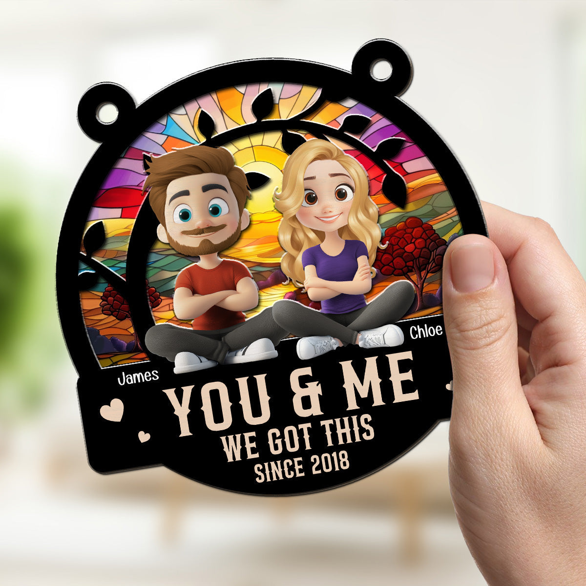 Together Forever - Personalized Custom Suncatcher
