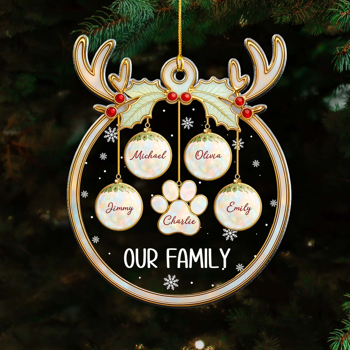 Our New Year Family - Personalized Custom Acrylic Ornament