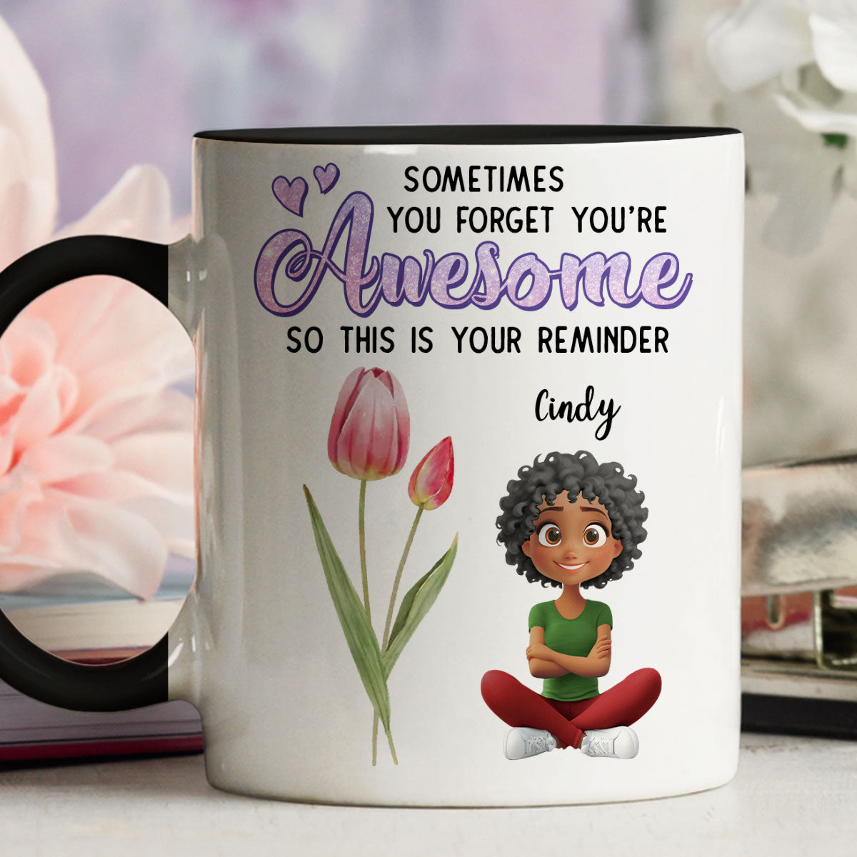 Reminder Of Greatness For Bestie - Personalized Custom Accent Mug