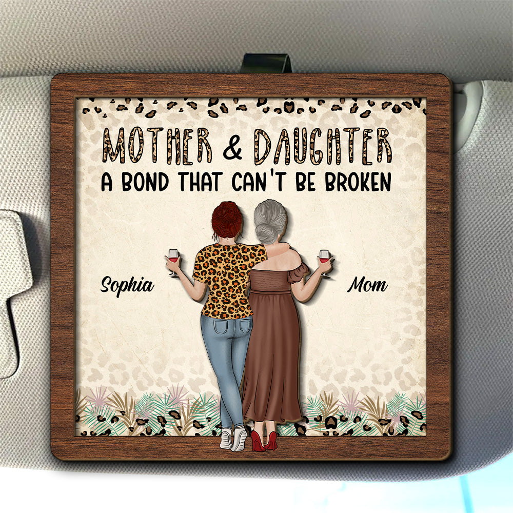 Mom And Daughter - Personalized Custom Car Visor Clip
