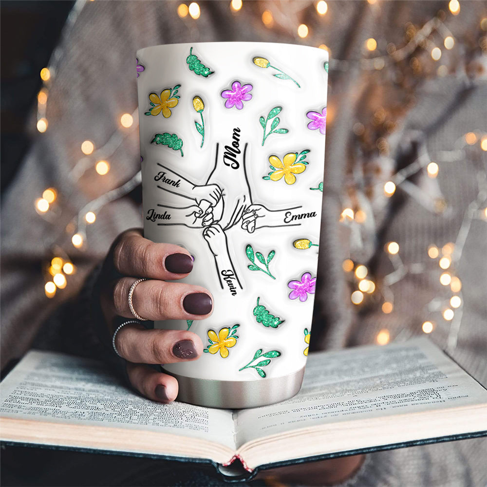 You Hold Our Hands, Also Our Hearts - Personalized Custom 3D Inflated Effect Tumbler