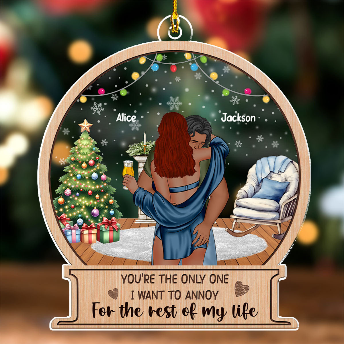 My Husband, You Lucky Bastard - Personalized Custom Acrylic Ornament