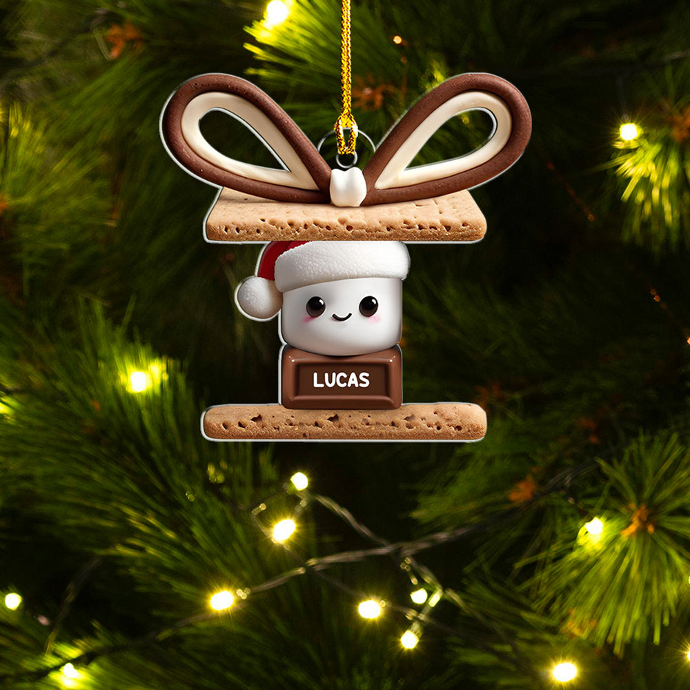 Happy Smores Version 2 - Personalized Custom Acrylic Ornament - Gifts For Family, Friends, Coworkers