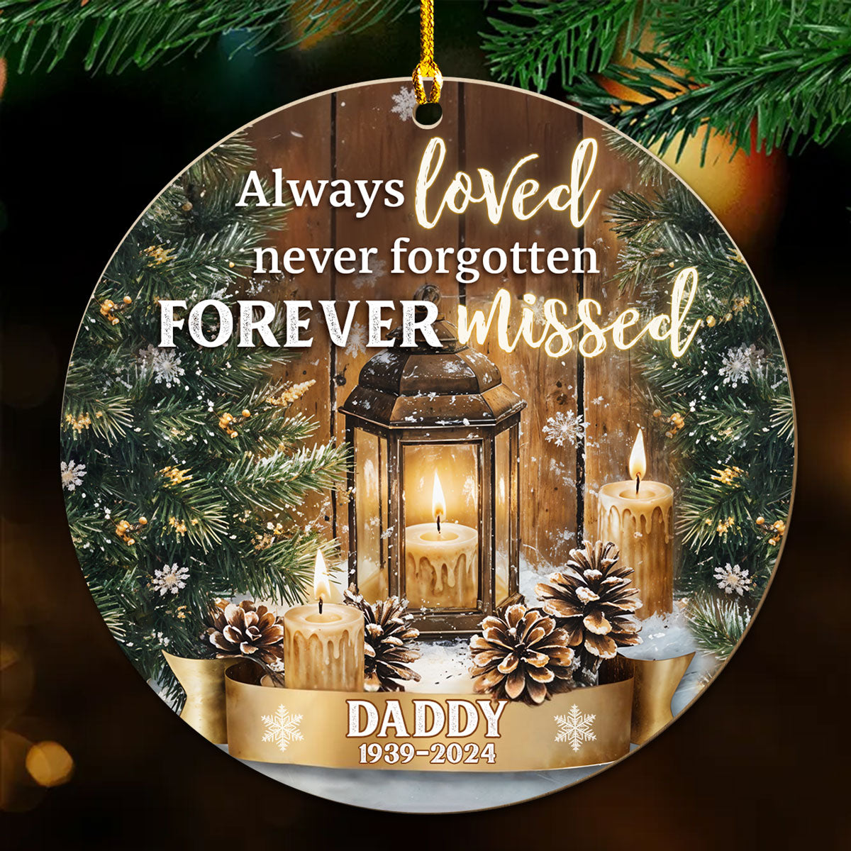 Your Light Will Always Shine In My Heart - Personalized Custom Wood Ornament