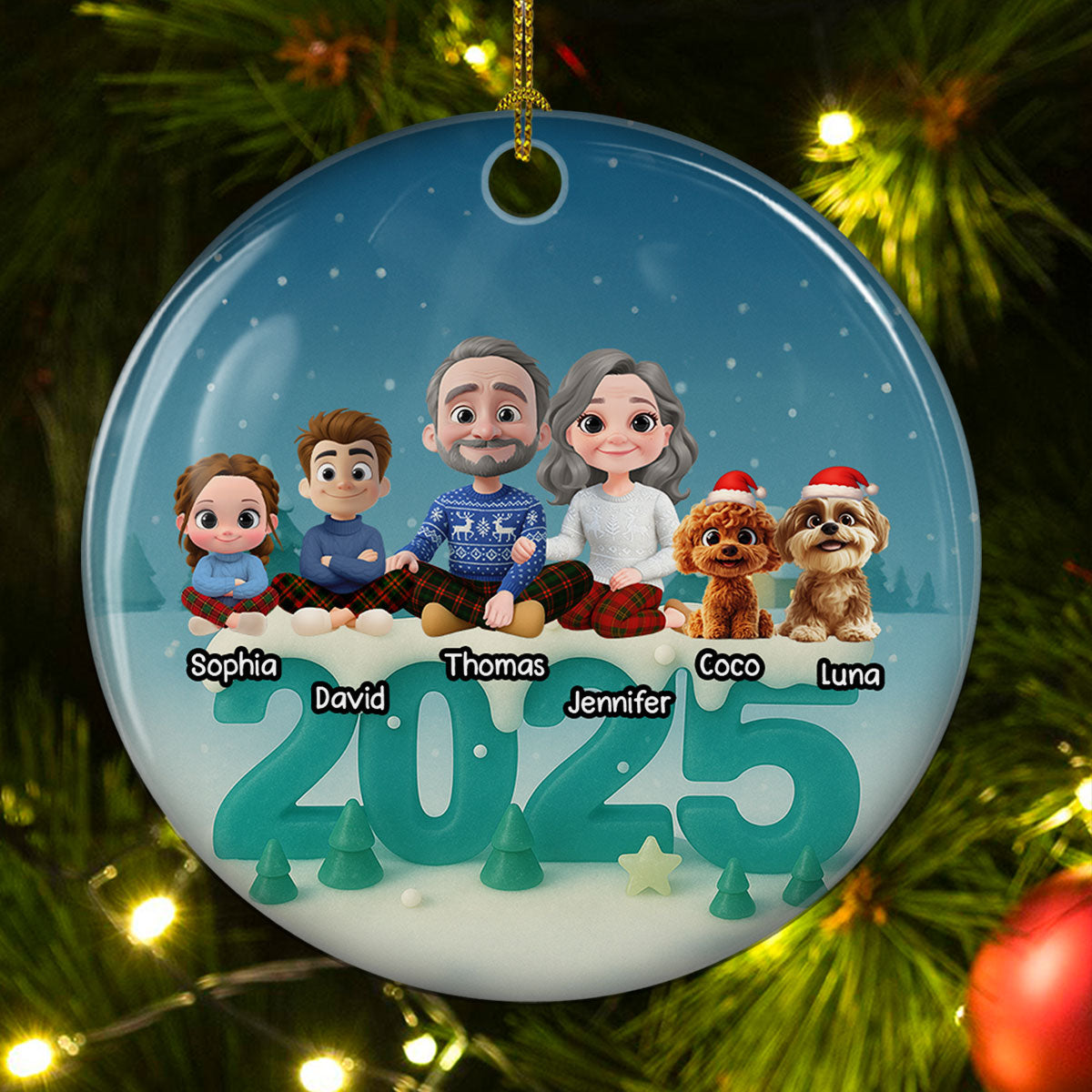 See Through You - Personalized Custom 3D Effect Ceramic Ornament