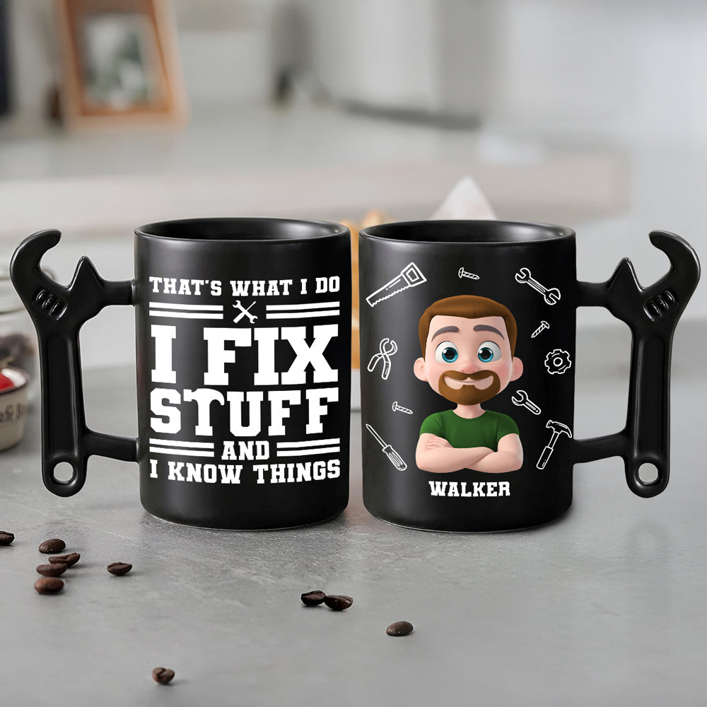 That's What I Do - Personalized Custom Wrench Handle Mug