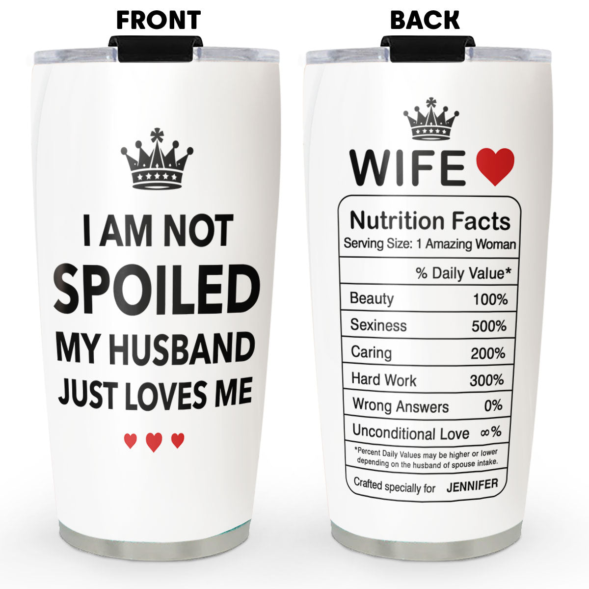 I Am Not Spoiled - Personalized Custom Tumbler