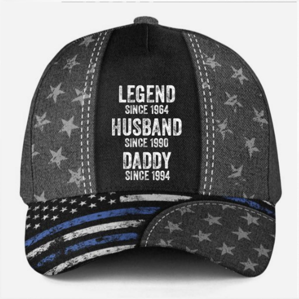 Legend Husband Daddy - Personalized Custom Classic Cap
