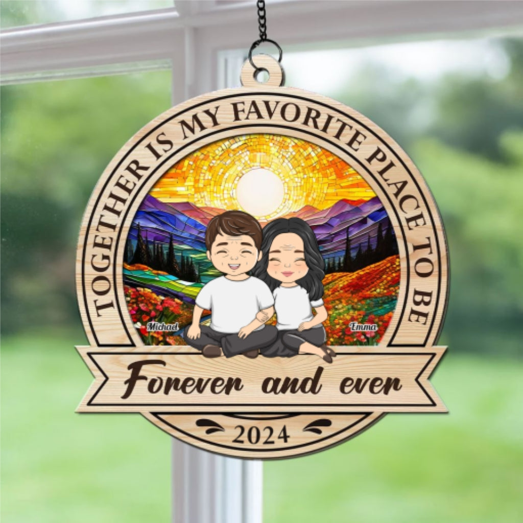 Forever And Ever - Personalized Custom Suncatcher