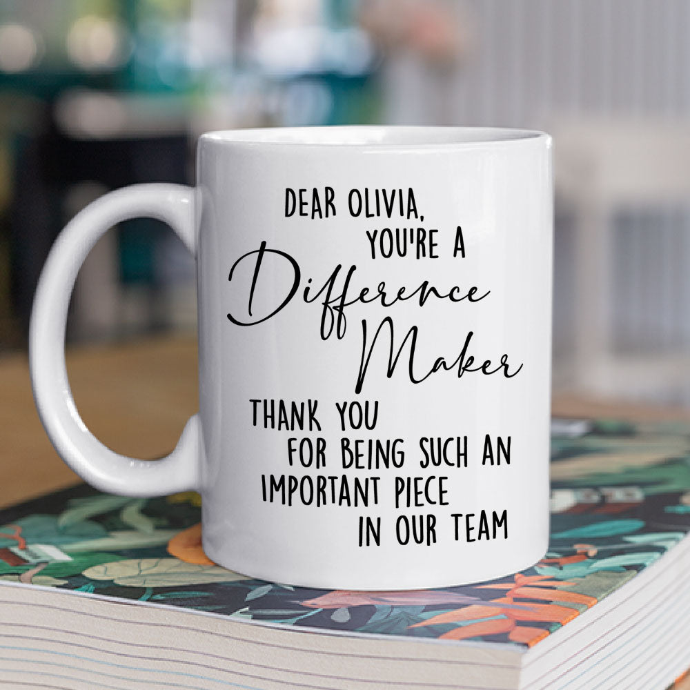 Difference Maker - Personalized Custom Coffee Mug