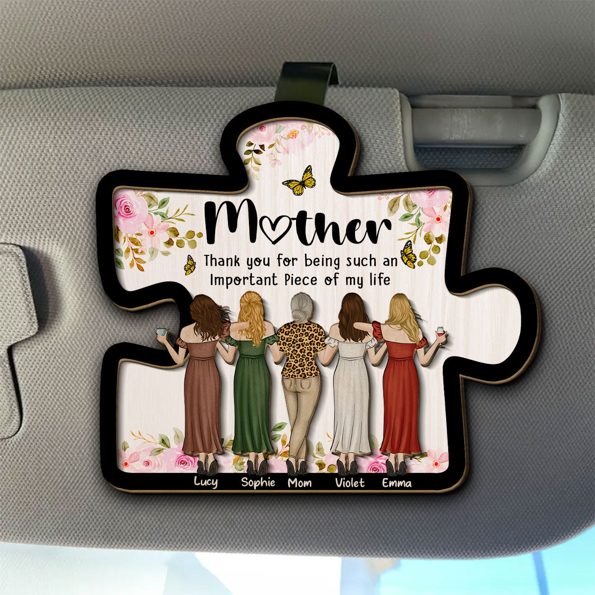 Important Piece - Personalized Custom Car Visor Clip
