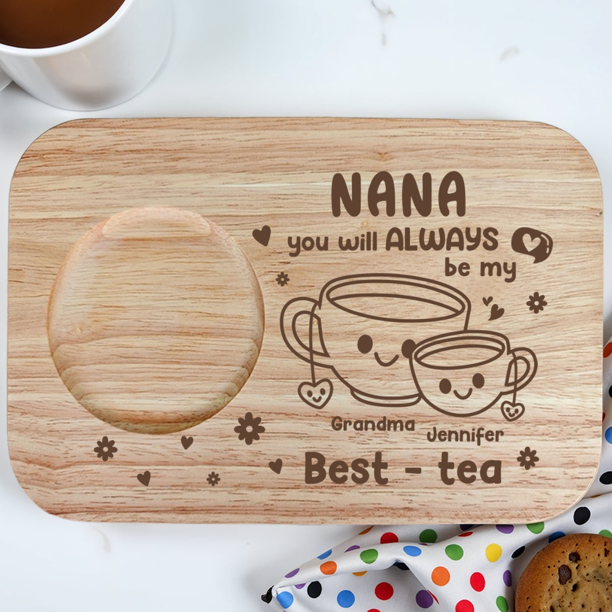 Grandma You Will Always Be My Best - Personalized Custom Wooden Treat Board
