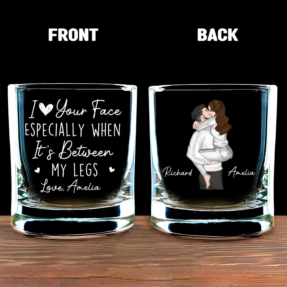 I Really Love Your Face - Personalized Custom Whiskey Glass