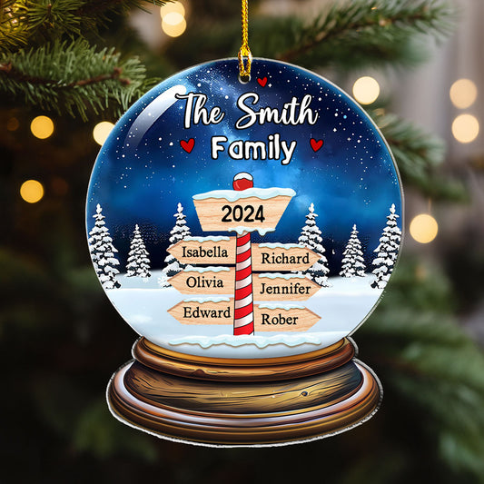 Snow Family - Personalized Custom Acrylic Ornament