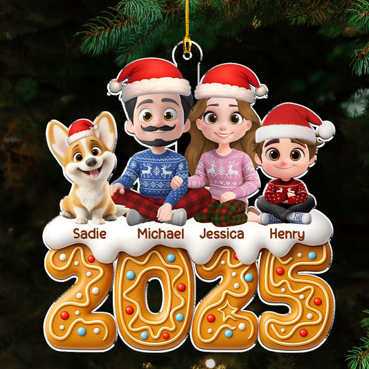 Family Of The Year - Personalized Custom Acrylic Ornament