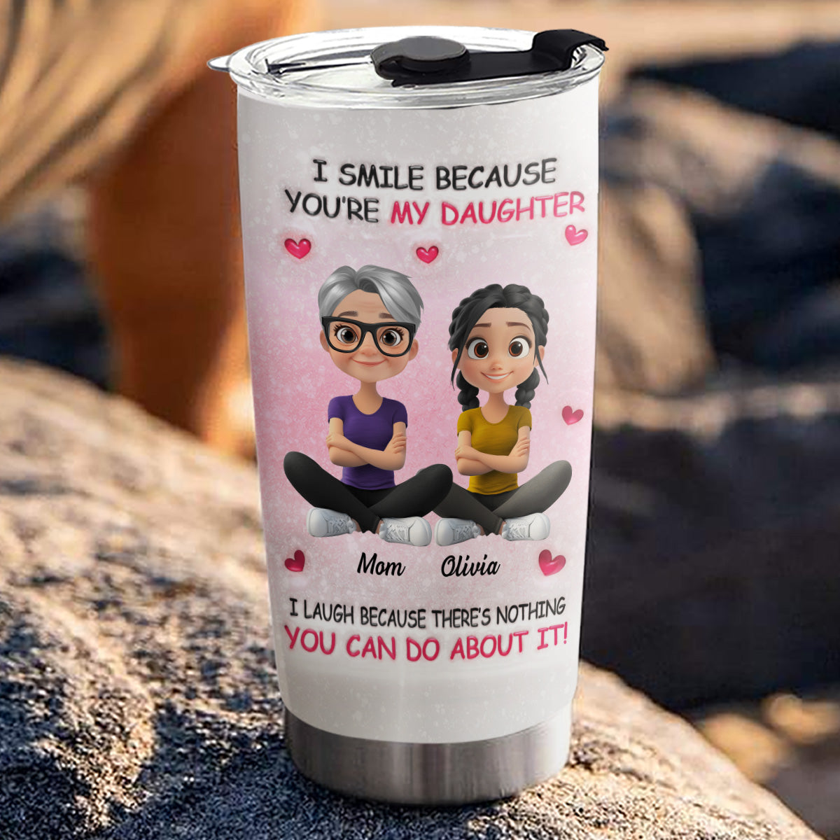 For Daughter - Personalized Custom 3D Inflated Effect Tumbler