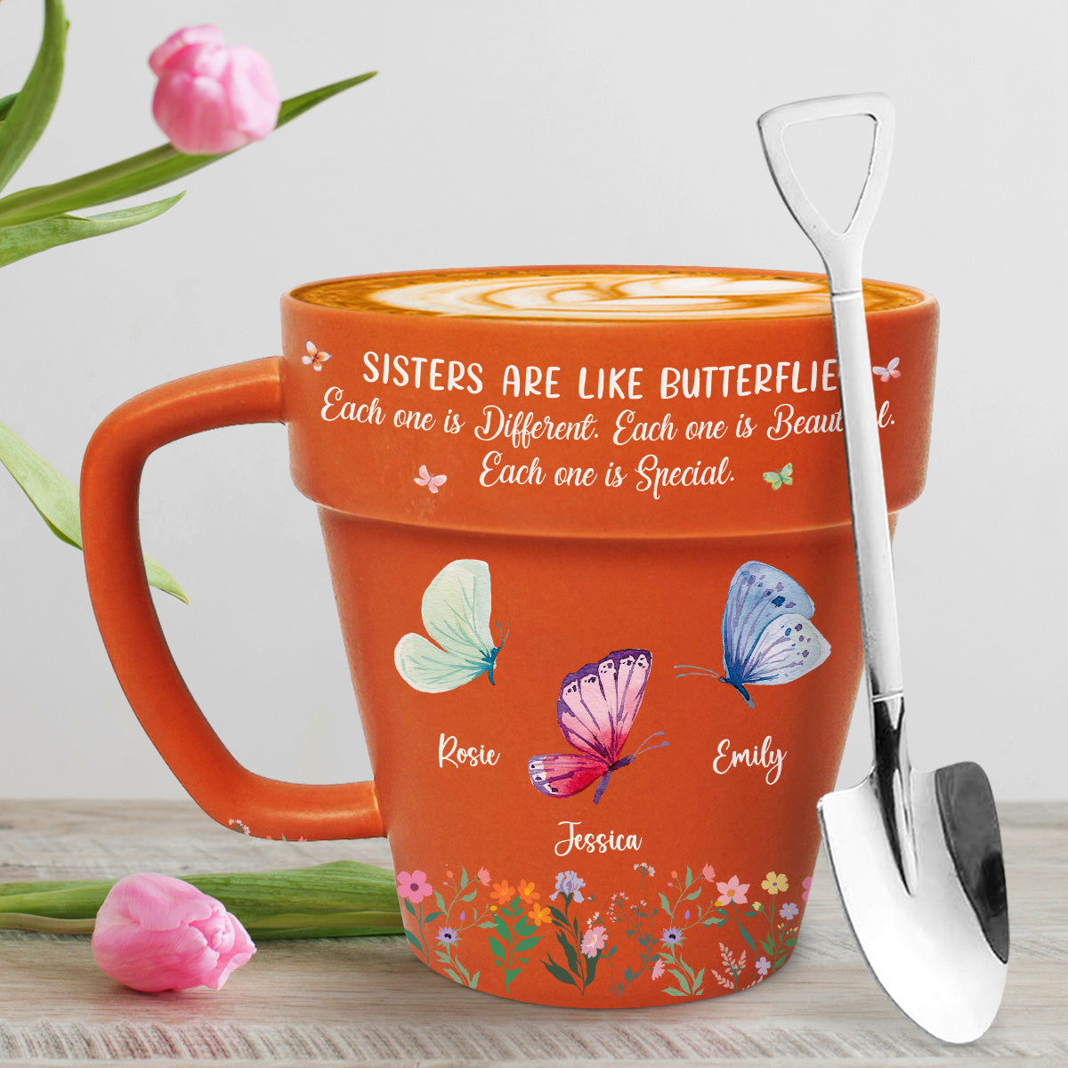 Sister Are The Gardeners Of Our Souls - Personalized Custom Plant Pot Mug