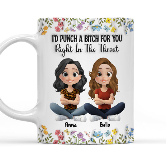 You And Me Bestie Forever Cartoonize - Personalized Custom 3D Inflated Effect Coffee Mug