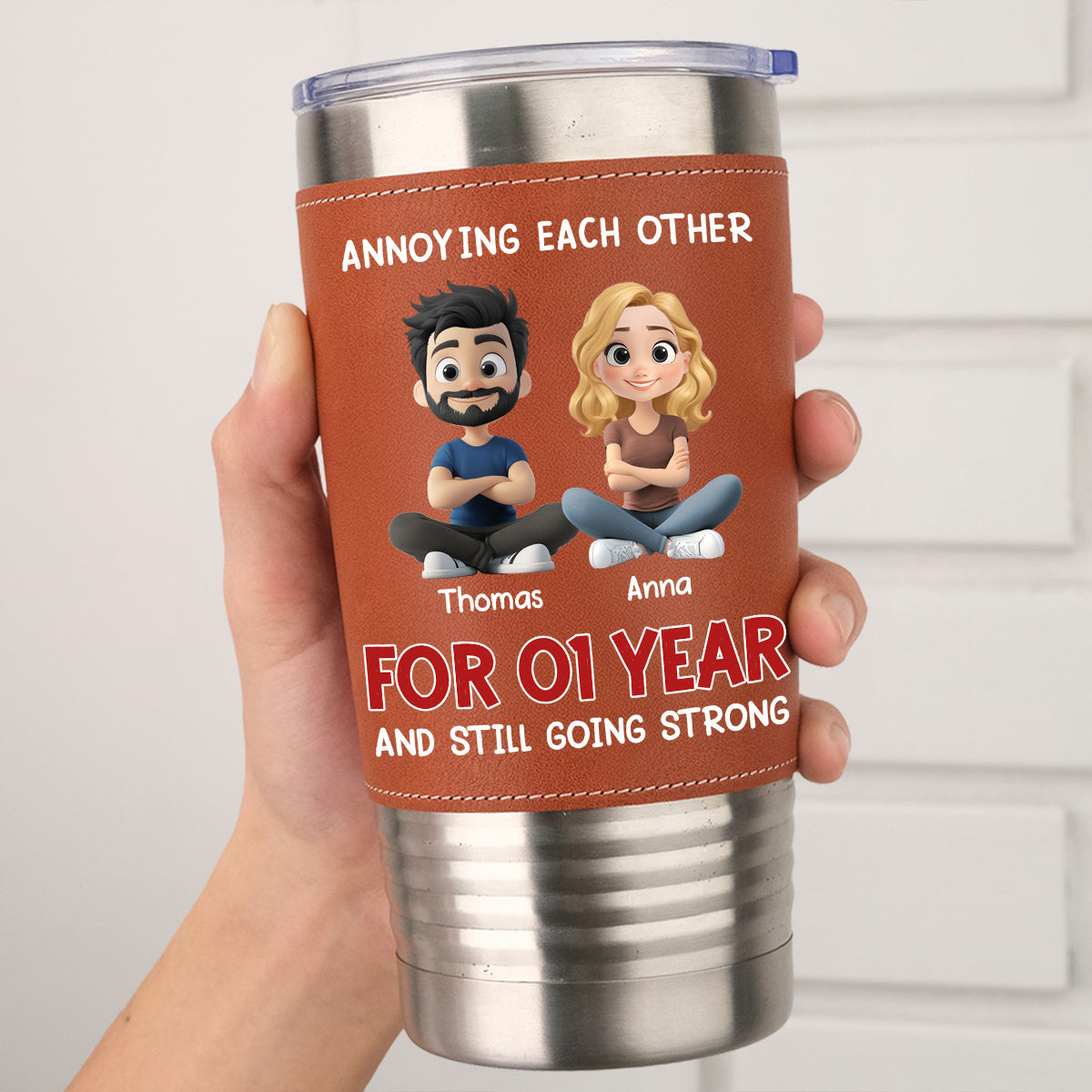Annoying - Personalized Custom Leather Tumbler