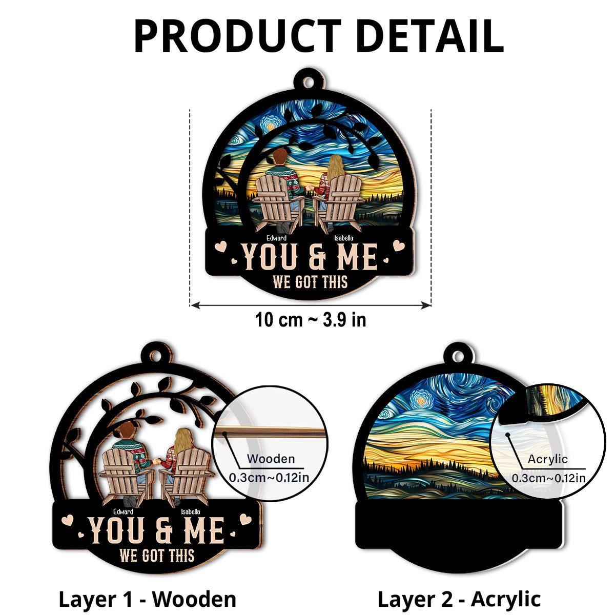 You And Me We Got This - Personalized Custom Suncatcher Ornament