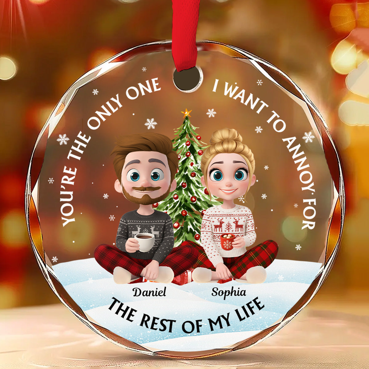 I Want To Annoy You - Personalized Custom Glass Ornament