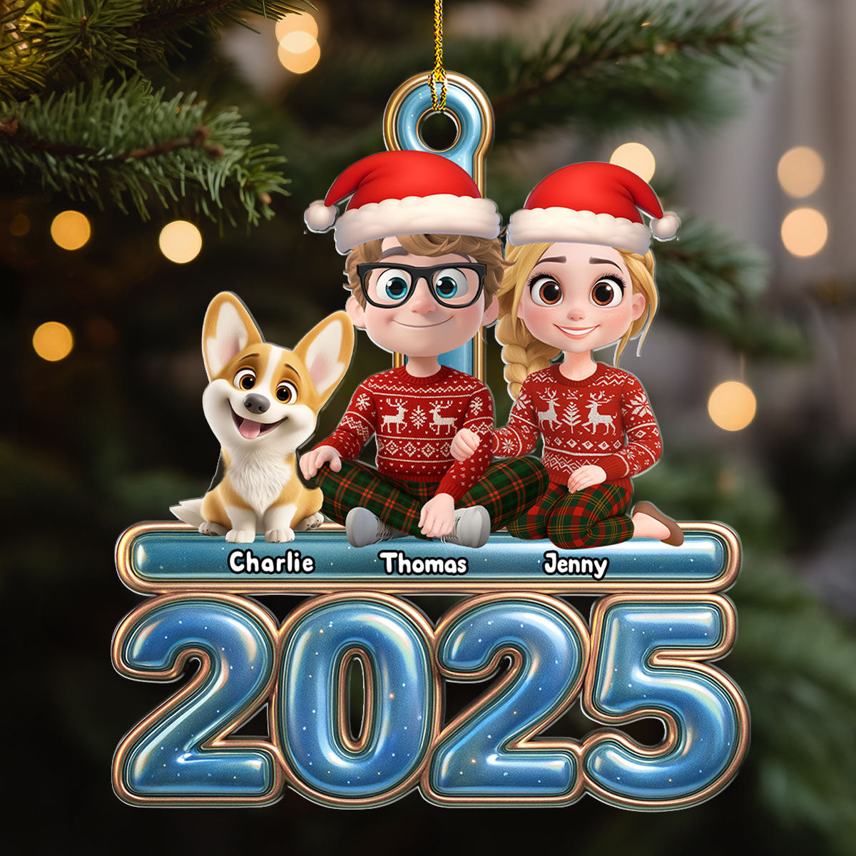 We And Our Dog Blue - Personalized Custom Acrylic Ornament