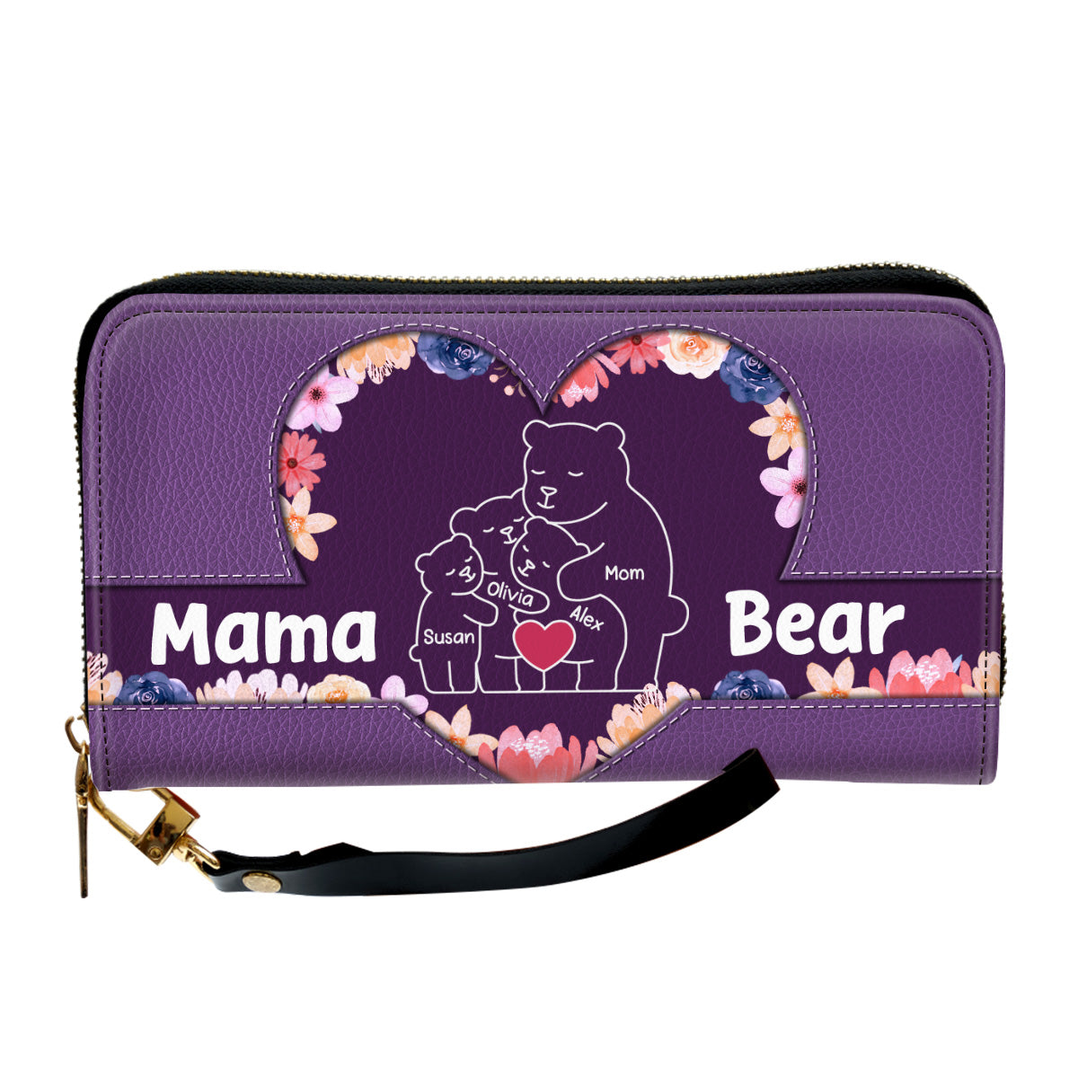 Mama Bear - Personalized Custom Leather Wallet