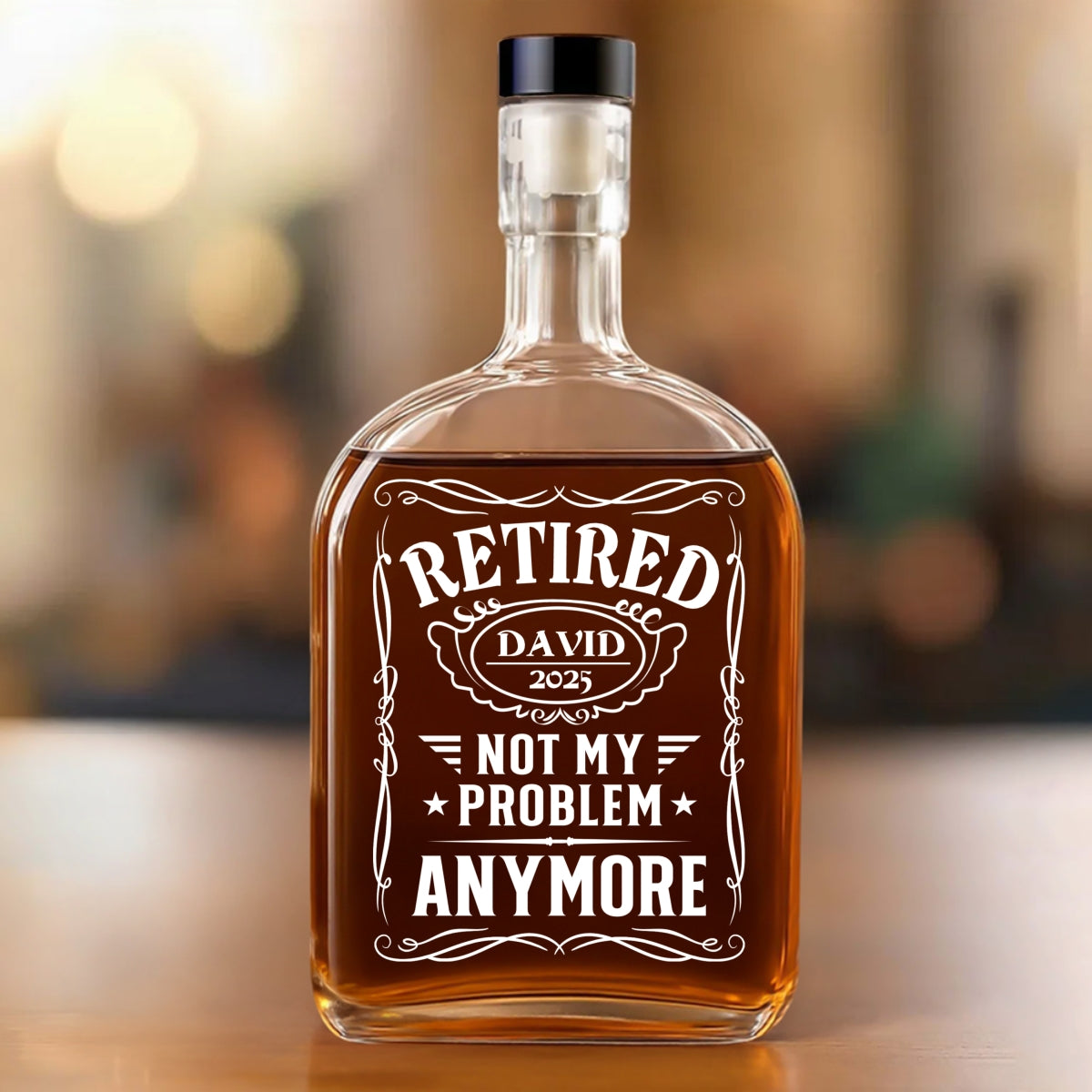 Not My Problem Anymore - Personalized Custom Spirits Decanter