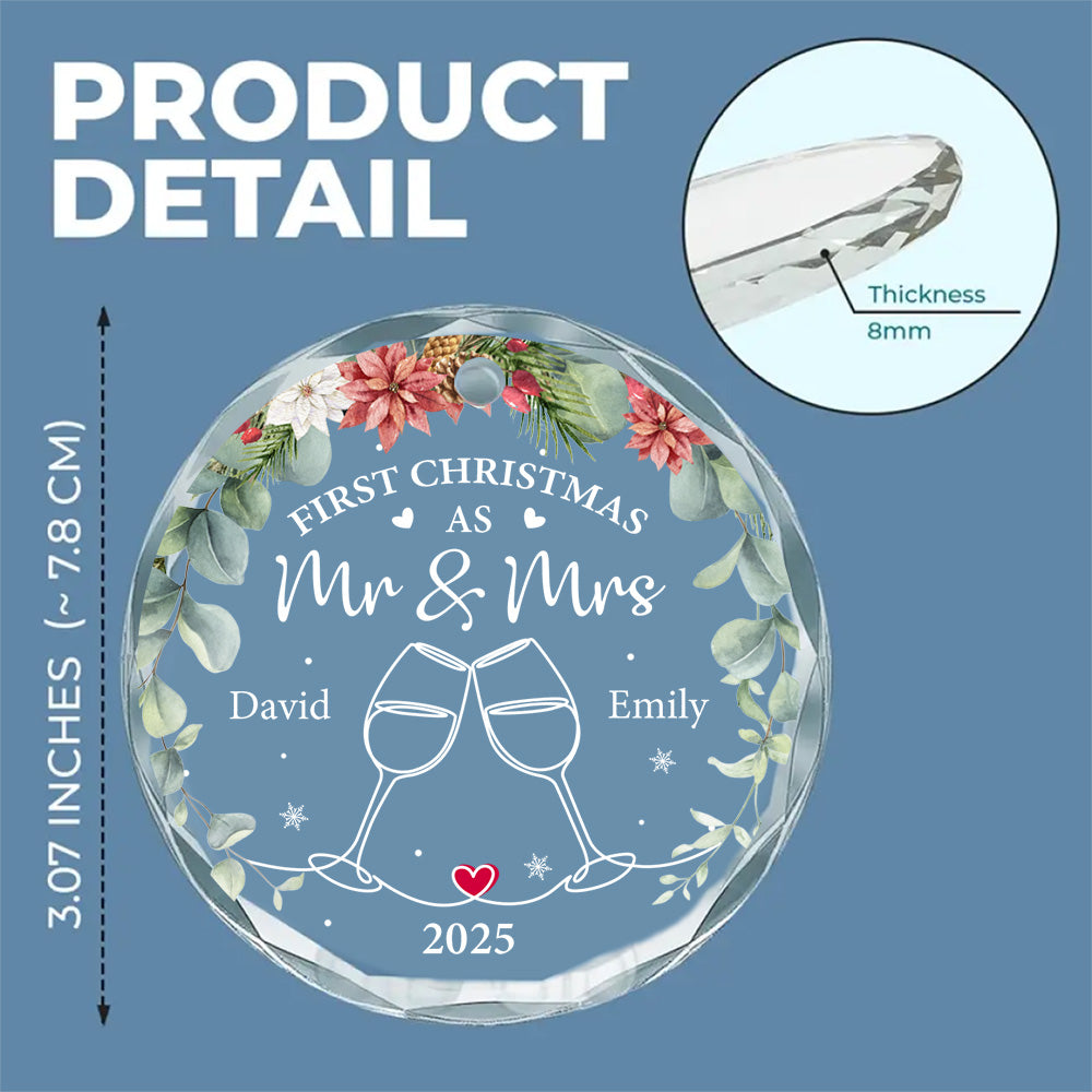First Christmas - Personalized Custom Glass Ornament