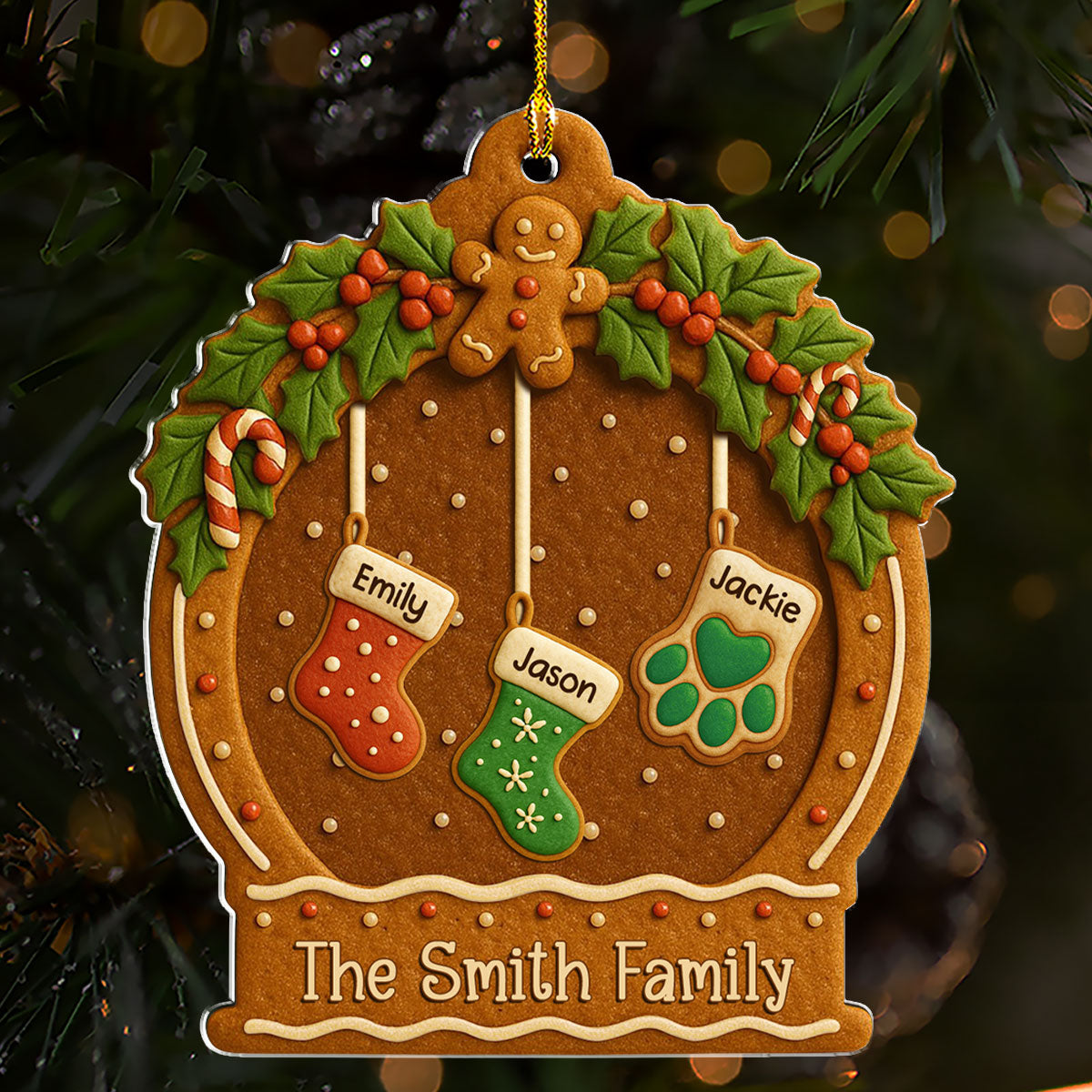 Family Cookies Christmas - Personalized Custom Acrylic Ornament