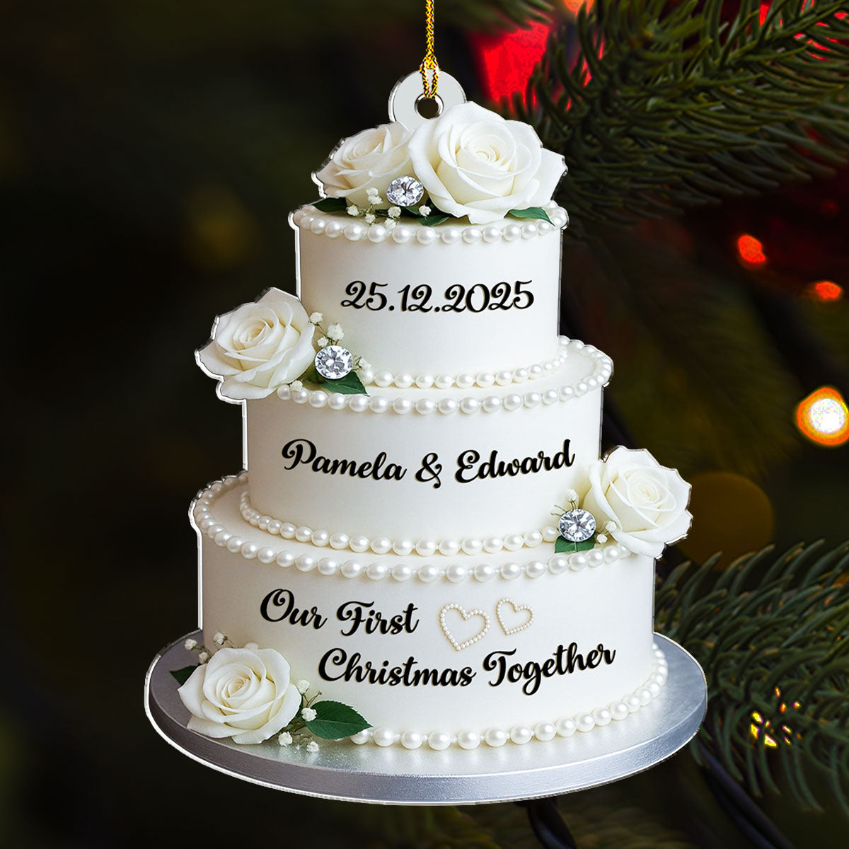 Mistletoe Moments 2025 - Personalized Custom Acrylic Ornament