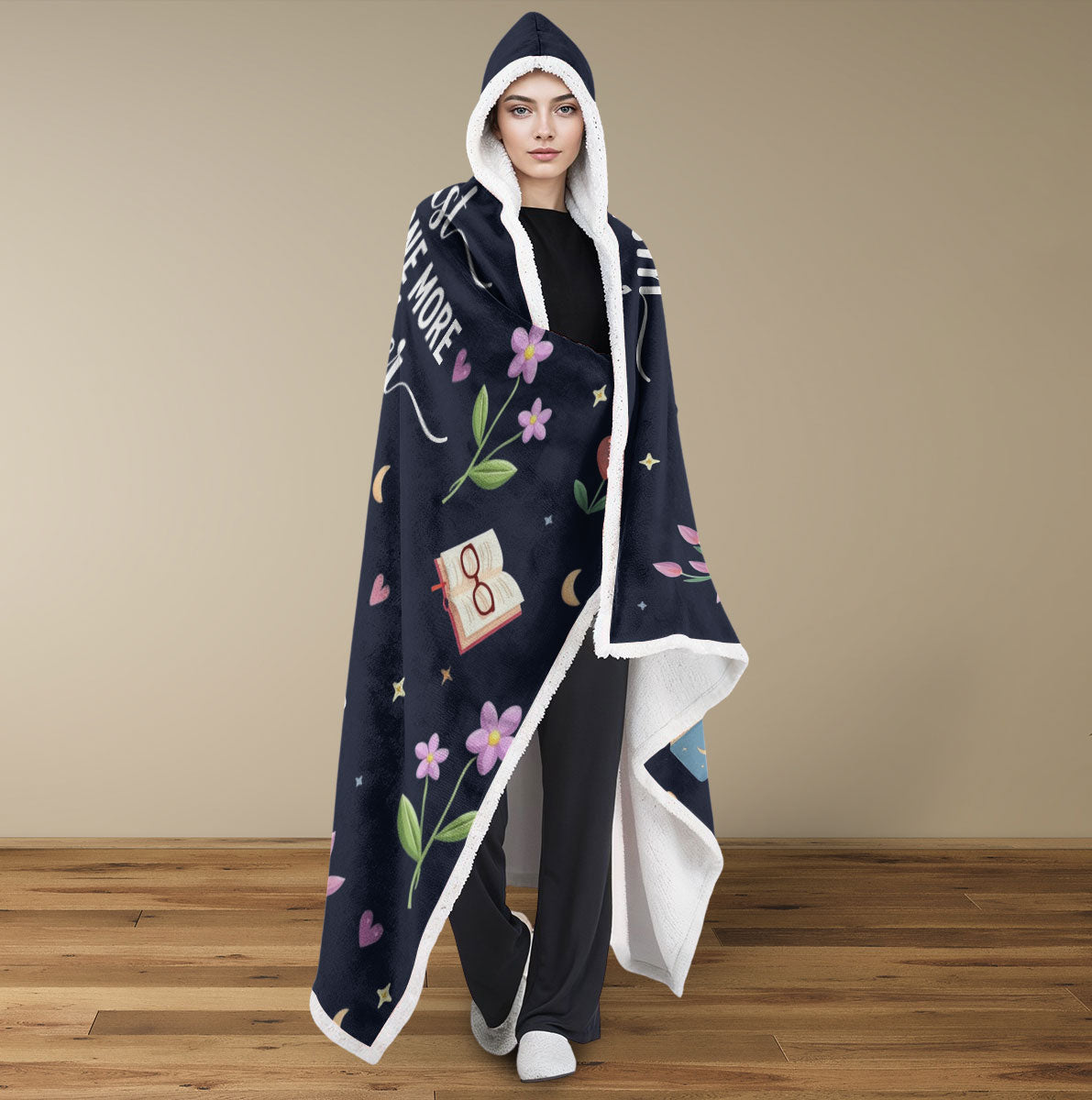 Just One More Chapter - Personalized Custom Hooded Blanket