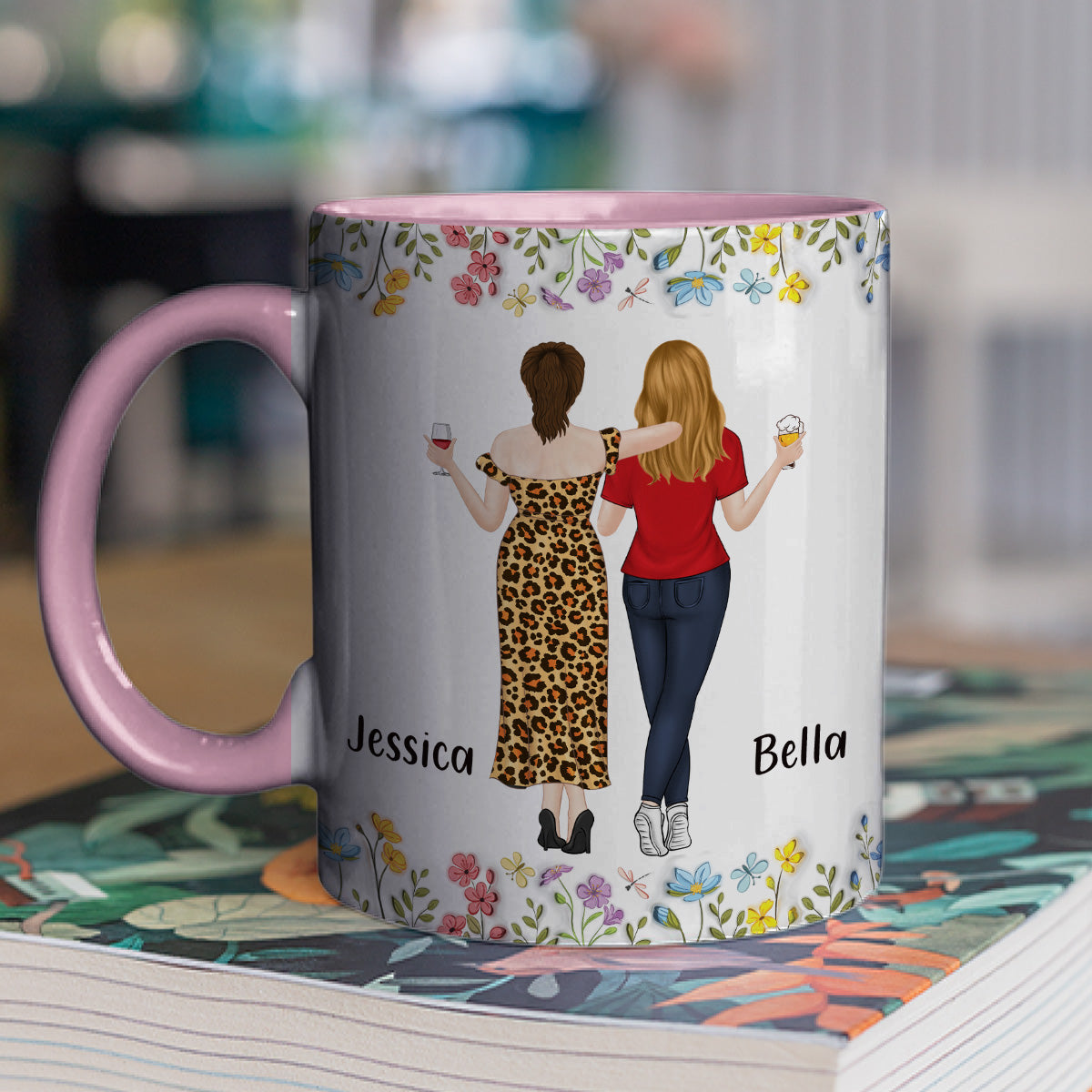 Unbreakable Bond Friendship - Personalized Custom 3D Inflated Effect Accent Mug