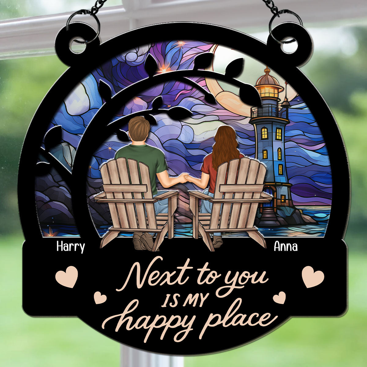 Next To You Feels Perfect - Personalized Custom Suncatcher