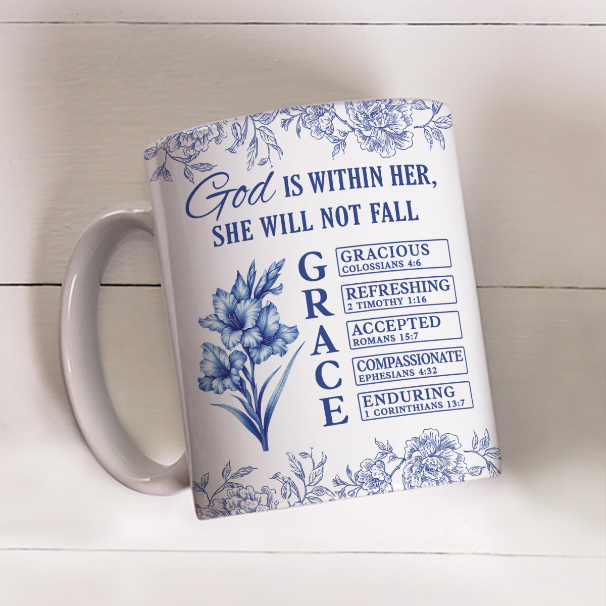 Grace Carries Her Through Storms - Personalized Custom Coffee Mug